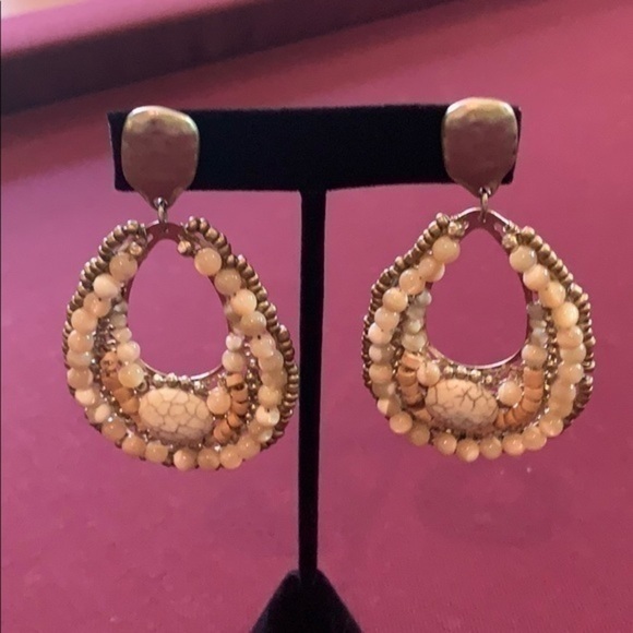 Beautiful Statement drop Pierced Earrings - Picture 2 of 5